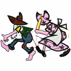 Characters Embroidery Design 1